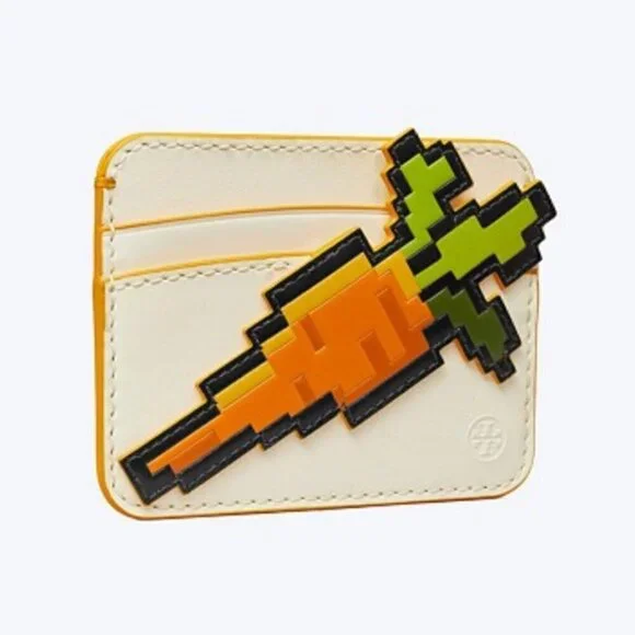TORY BURCH LIMITED EDITION CARROT CARD WALLET - Picture 1 of 5